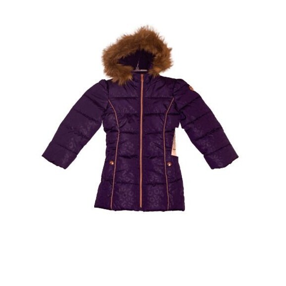 Kensiegirl Jacket Girls 4 Purple Long Sleeves Regular Hooded Full Zip Puffer New - Picture 1 of 8
